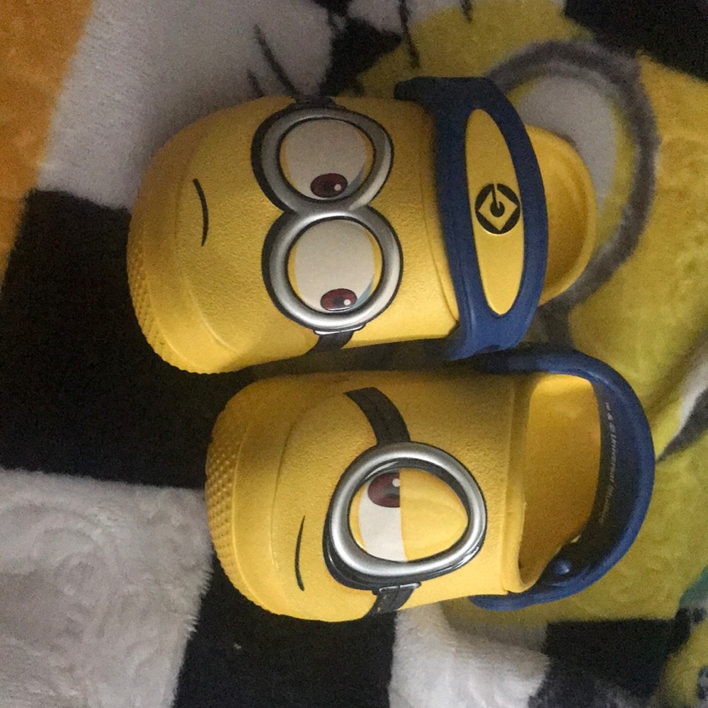 Yellow minion crocs